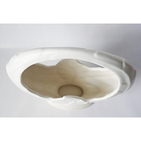 Vintage Beswick Ware Art Pottery Ceramic Deco Ivory Flower Posey Basket - Picture 5 of 7